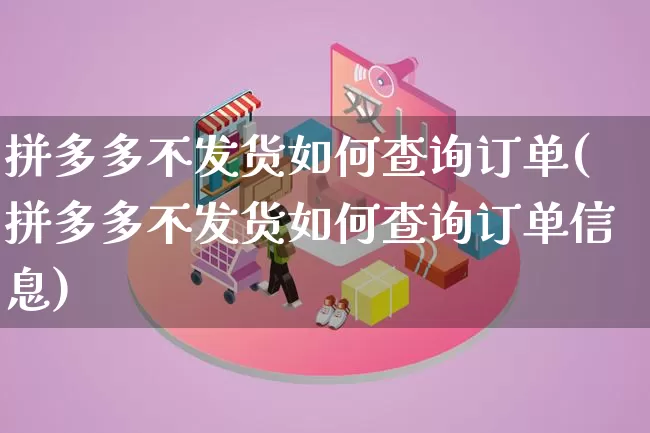 拼多多不发货如何查询订单(拼多多不发货如何查询订单信息)_https://www.qujiang-marathon.com_竞品分析_第1张